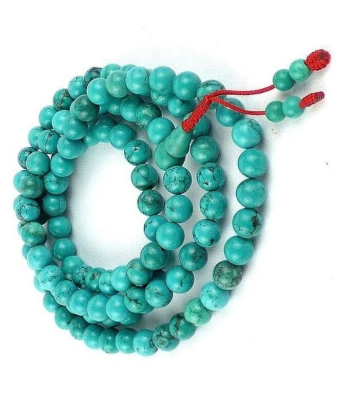 Turquoise Stone Mala Beads Necklace – Beads for Protection and Healing